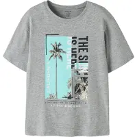 Name it Shirt 'NKMVAGNO' turquoise / grijs gemêleerd / zwart / wit