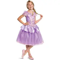 Disguise DISNEY Prinses - TANGLED, Rapunzel Deluxe , Maat M (7-8 jaar), Meisjes