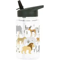 A Little Lovely Company Trinkflasche m. Strohhalme - 450 ml - Sa - - One Size - Trinkflaschen