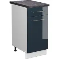 Vicco Fame-Line Keukenkasten – 40 cm, WB Antraciet Donkerblauw hoogglans