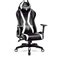 Diablo X-Horn Gamingstoel, kantoorkruk. 3D armleuningen, ergonomisch ontwerp, nek- en lendensteun, kunstleer, wiegfunctie. Kleur: zwart-wit, maat: normaal