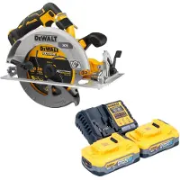 DeWalt DCS 573 H2 accucirkelzaag 18 V 190 x 30 mm borstelloos + 2x accu powerstack 5.0 Ah + lader