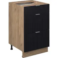 Vicco Fame-Line Keukenonderkast – 50 cm, WB Marmer Zwart gestreept
