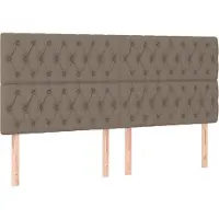 vidaXL Hoofdbord taupe 180x7x118/128 cm Stof