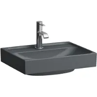 Laufen Meda - Wastafel, 45x35 cm, zonder overloop, kraangat, grafiet H8151117581111