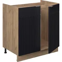 Vicco Fame-Line Wastafelkast – 80 cm zonder werkblad Zwart gestreept