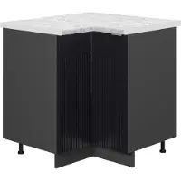 Vicco Fame-Line Hoekkast – 80.5 cm, WB Marmer Zwart gestreept