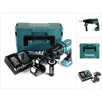 Makita DHR 182 RGJ accu-boorhamer 18 V 1,7 J SDS plus borstelloos + 2x accu 6,0 Ah + oplader + Makpac