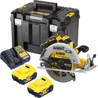 DeWalt DCS 573 P2T accucirkelzaag 18 V 190 x 30 mm borstelloos + 2x accu 5.0 Ah + lader + TSTAK