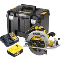 DeWalt DCS 573 P1T Accucirkelzaag 18 V 190 x 30 mm borstelloos + 1x accu 5.0 Ah + lader + TSTAK