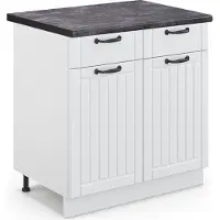 Vicco Fame-Line Keukenonderkast – 80 cm, WB Antraciet Wit Landhuis