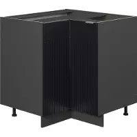 Vicco Fame-Line Hoekkast – 80.5 cm zonder werkblad Zwart gestreept