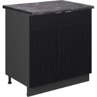 Vicco Fame-Line Wastafelkast – 80 cm met legplank, WB Antraciet Zwart gestreept