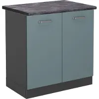 Vicco R-Line Wastafelkast – 80 cm, WB Antraciet Blauw-grijs