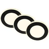 Briloner Gima - Set van 3 LED Inbouwspots - met nachtlampje functie - memory functie - warm wit licht - Ø9.3cm - zwart
