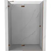 Mexen Lunar draaideur voor douche links 140 , transparant, roze goud - 834-140-000-60-00-L
