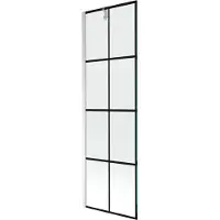 Mexen Next douchewand 1-vleugelig 60 x 150 , zwart raster, chroom - 895-060-000-00-77-01