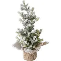Boltze Kunstkerstboom in een jute pot, model TANNE, 31 cm