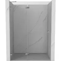 Mexen Lunar draaideur-douchedeur links 140 , transparant, chroom - 834-140-000-01-00-L