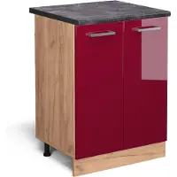 Vicco R-Line Keukenonderkast – 60 cm, WB Antraciet Rode hoogglans