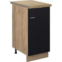 Vicco Fame-Line Keukenonderkast – 40 cm, WB Eik Zwart gestreept