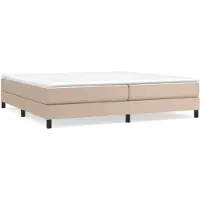 vidaXL Boxspring bed kunstleer cappuccinokleurig 200x200 cm
