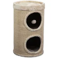 Magic Cat Rustplaats Emma met speeltje, beige, 36x36x60 cm