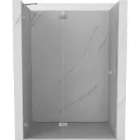 Mexen Lunar douchedeur draaiend links 135 , transparant, geborsteld nikkel - 834-135-000-97-00-L