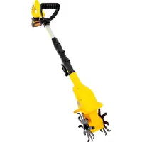 OEM Accubedieningsmachine voor de grondbewerking, handzaam elektrisch cultiveerapparaat, 25 cm werkdiepte, geel