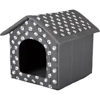HOBBYDOG - Hondenkennel - Grijs - Met Pootafdrukken