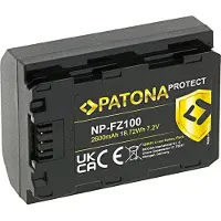 PATONA accu voor Sony NP-FZ100 camera, 2400mAh, lithium-ion, met beveiliging