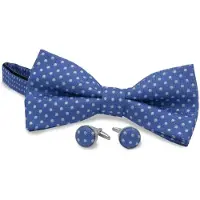 Gents - Set strik manchet blauw - - Lichtblauw - Maat One/One