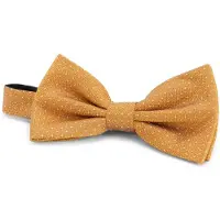 Gents - Strik zijde print stippel - Zijde - Oranje - Maat One/One