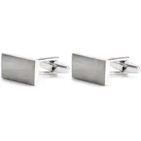 Gents - Manchetknopen Rechthoek - - Grijs - Maat One/One