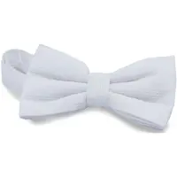 Gents - Rokstrik pique voorgestrikt - Polyblend - Wit - Maat One/One