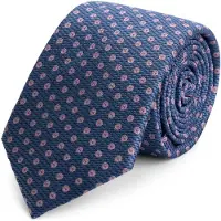 Gents - Stropdas - Stropdas heren - Zijde - Blauw-Roze