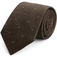 Gents - Stropdas - Stropdas heren - Zijde - Woodbruin