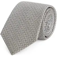Gents - Stropdas - Stropdas heren - Zijde - Zilver-Blauw