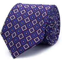 Gents - Stropdas - Stropdas heren - Zijde - Blauw/Wit