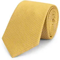 Gents - Stropdas - Stropdas heren - Zijde - Geel