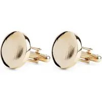 Gents - Manchetknopen - Staal - Goud - Maat One/One