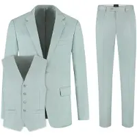 Gents - pak / kostuum aquagroen 3-delig - Polyblend - Groen - Maat 106/106