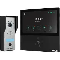 Evolveo Bel + deurintercom, DoorPhone AHD7, Sada domácího WiFi videotelefonu s ovládáním brány nebo dveří černý monitor (Bedraad, Draadloze)