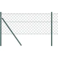 vidaXL gaashek met grondbevestiging 10 x 0,4 m PVC-Coated Staal Groen