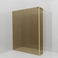 Balmani Modular inloopdouche met vaste zijwand: 160 x 200 cm, Brons glas, Brushed Champagne Gold profielen