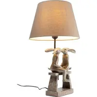 Kare Animal Bunny Love tafellamp, bruin, hoogte 53 cm
