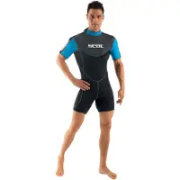Seac Sub Sense 2.5 Mm Short Sleeve Shorty Blauw 4XL Man