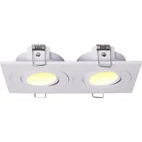 Boss & Wessing Inbouwspot Dubbel BWS Spears Dimbaar IP65 Mat Wit
