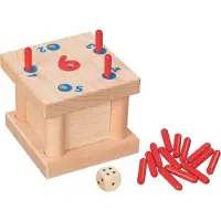 Goki Houten dobbelspel - - Ik heb een zes nodig - Voor kinderen - Vanaf 5 jaar