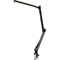 Platinet LED-tafellamp Flexy, 10W, dimbaar, met clip, 1 arm, zwart